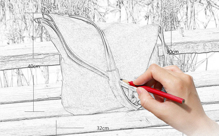 Women's Canvas Messenger Bag