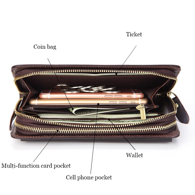 Venture Double Zipper Clutch