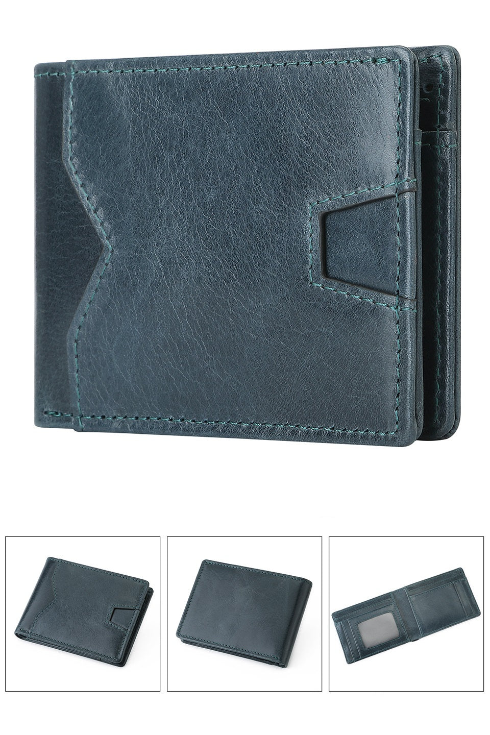 Mens Slim Bifold Leather Wallet