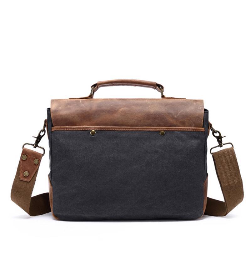 Canvas Leather Messenger Bag