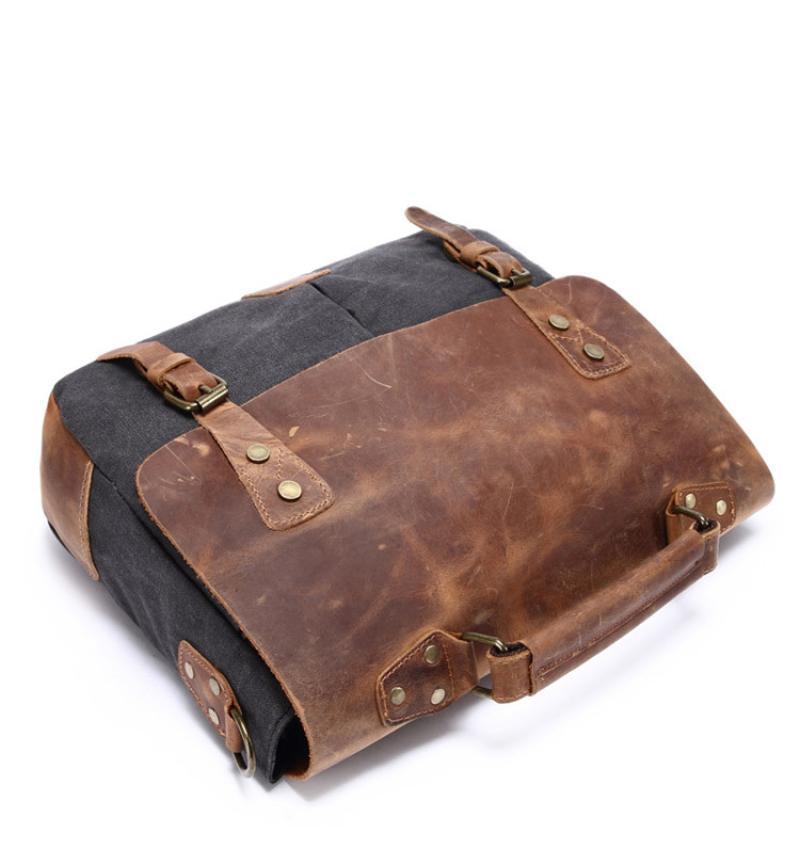 Canvas Leather Messenger Bag