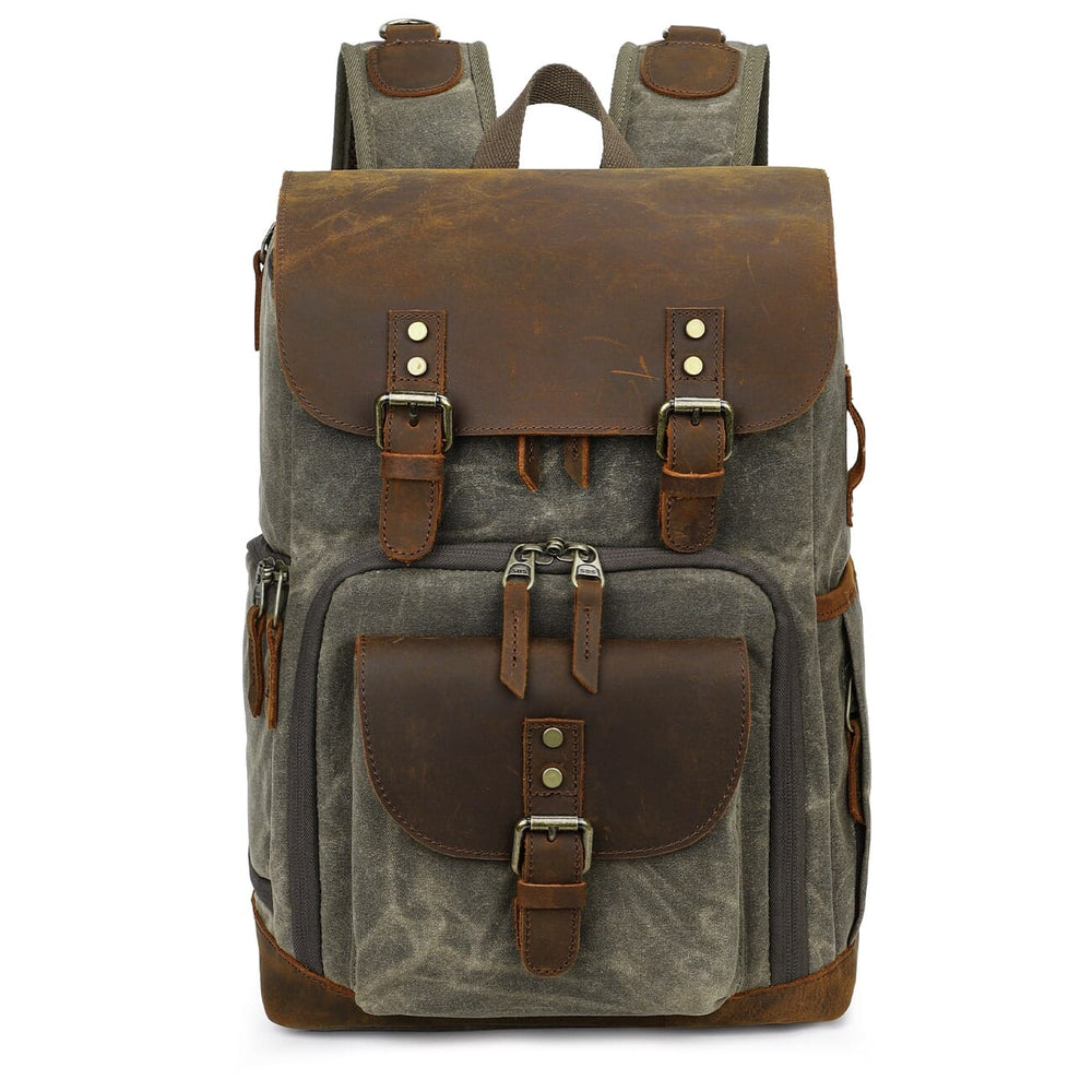 Waxed Camera Backpack