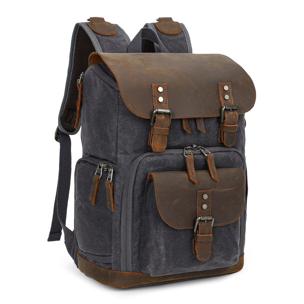 Waxed Camera Backpack