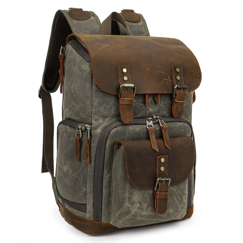 Waxed Camera Backpack