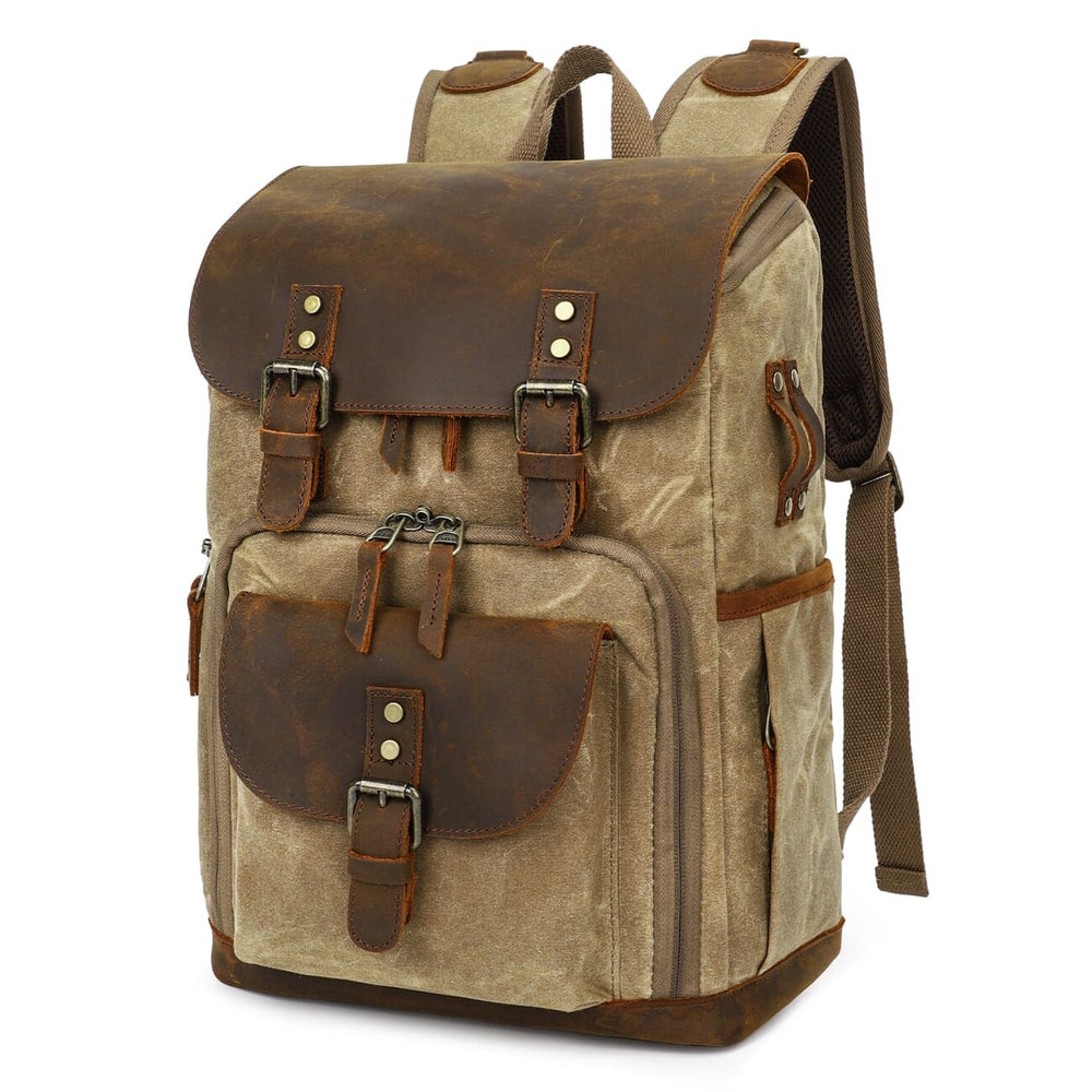 Waxed Camera Backpack