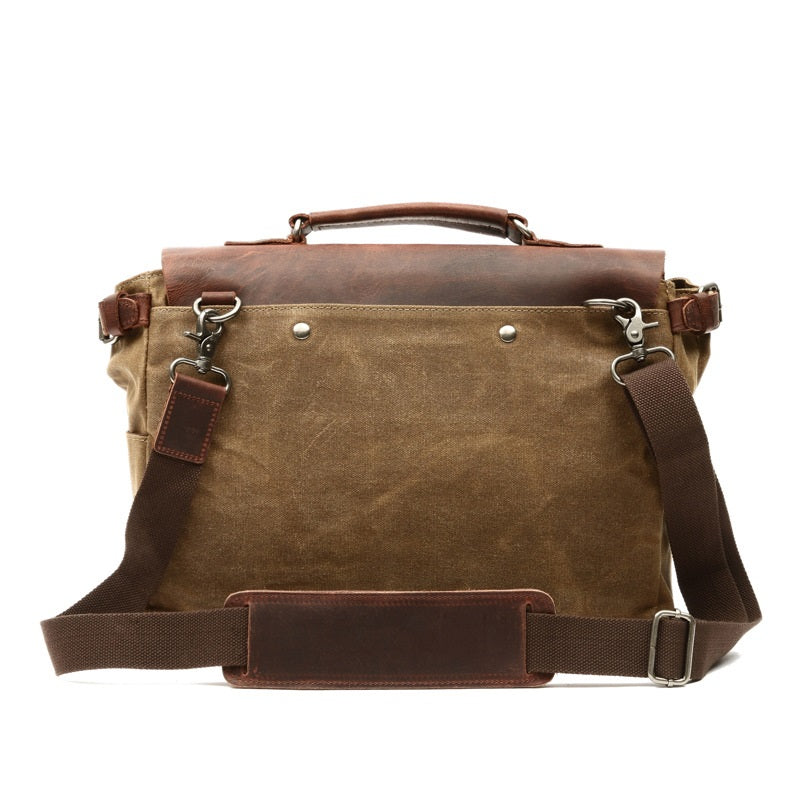 Waxed Canvas Laptop Messenger Bag