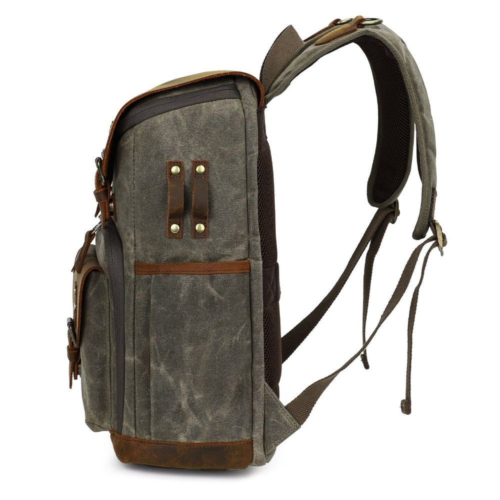 Waxed Camera Backpack