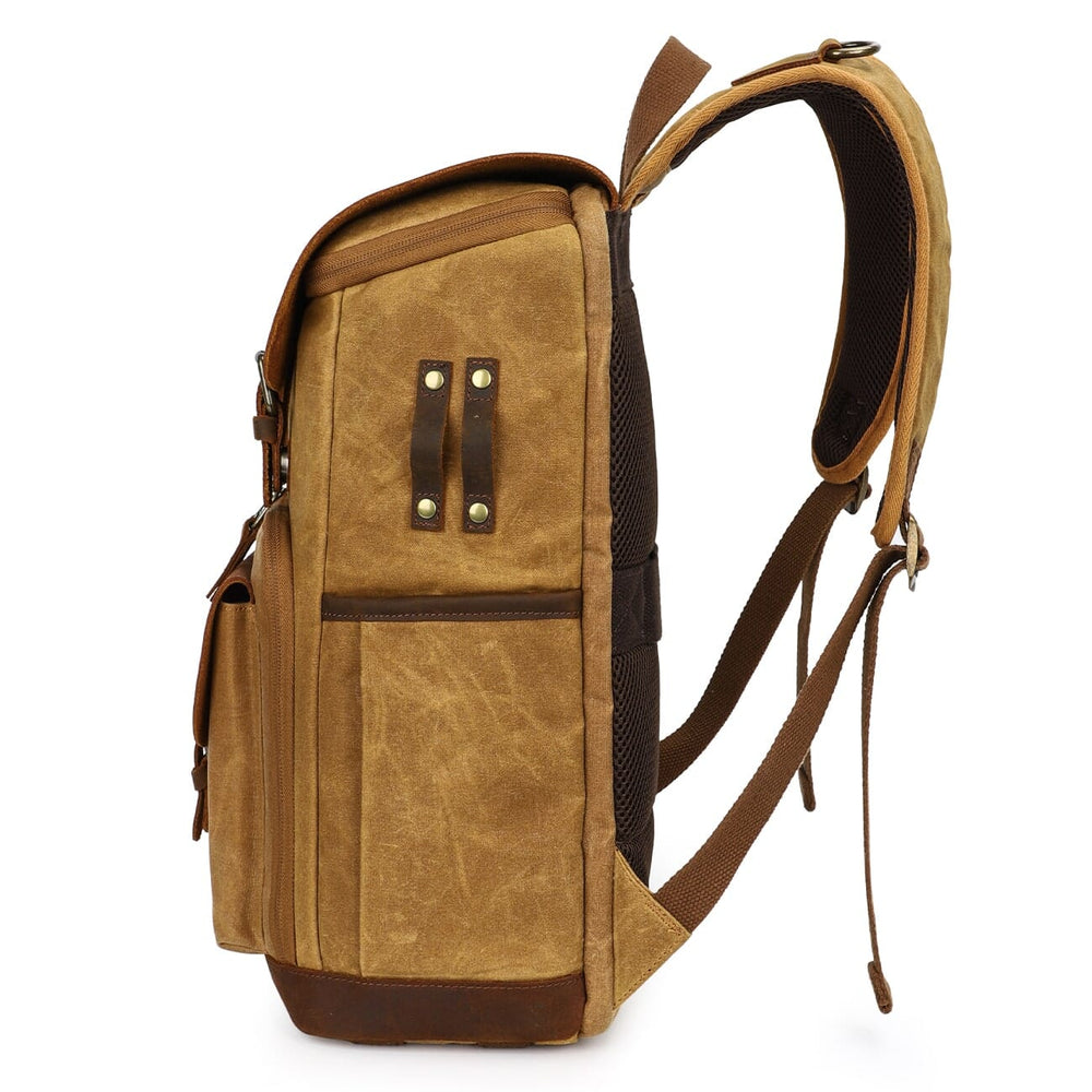 Waxed Camera Backpack