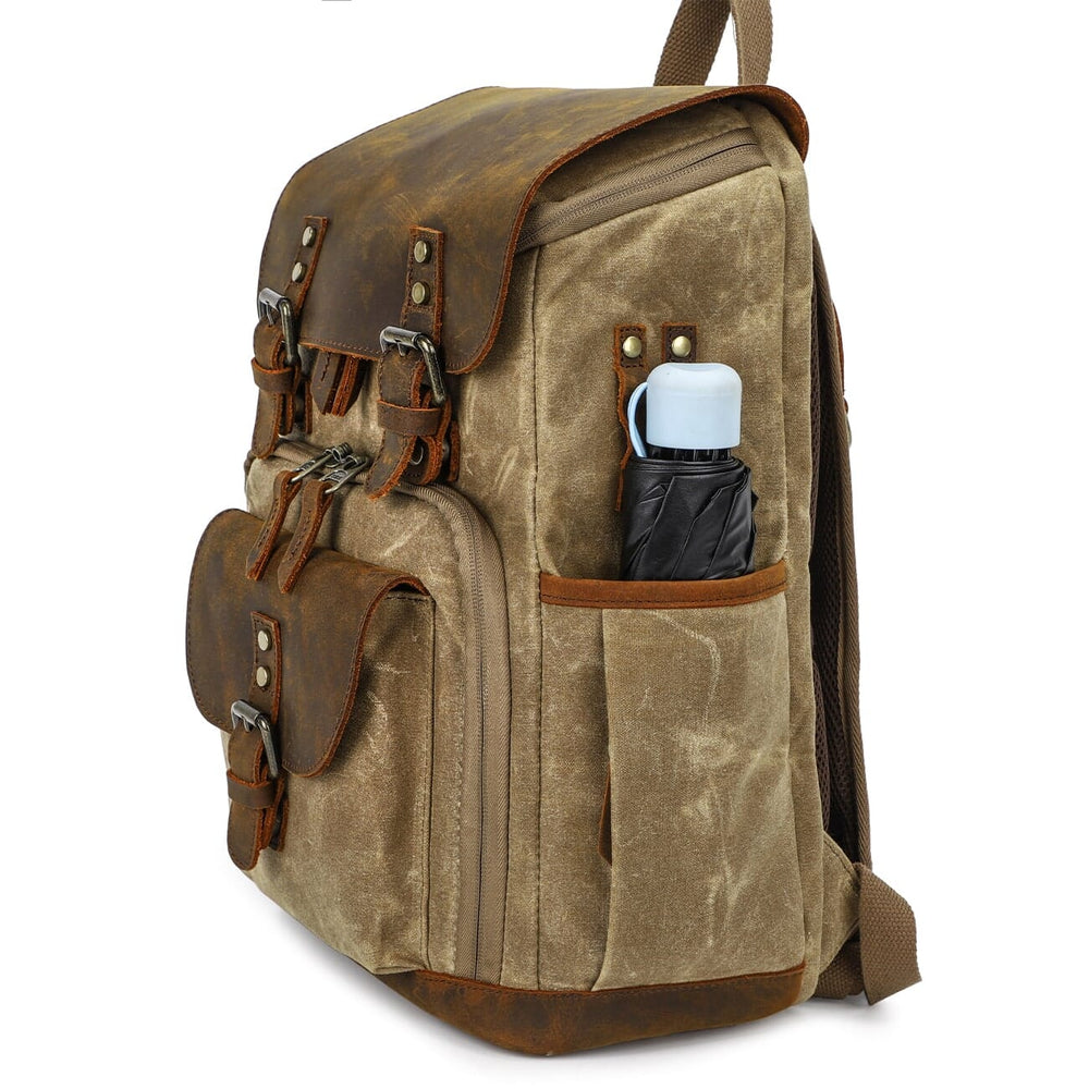 Waxed Camera Backpack