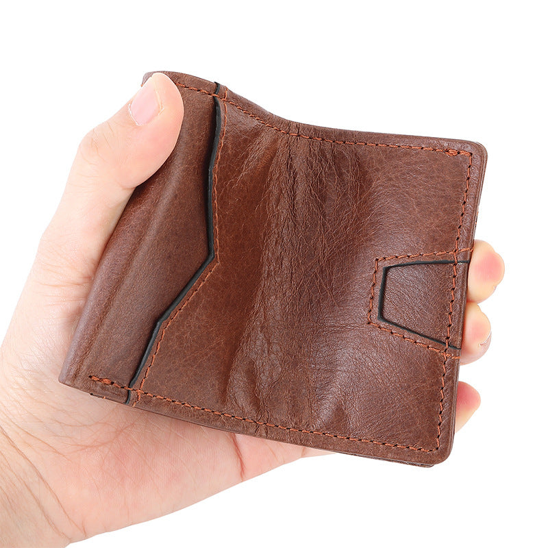 Mens Slim Bifold Leather Wallet