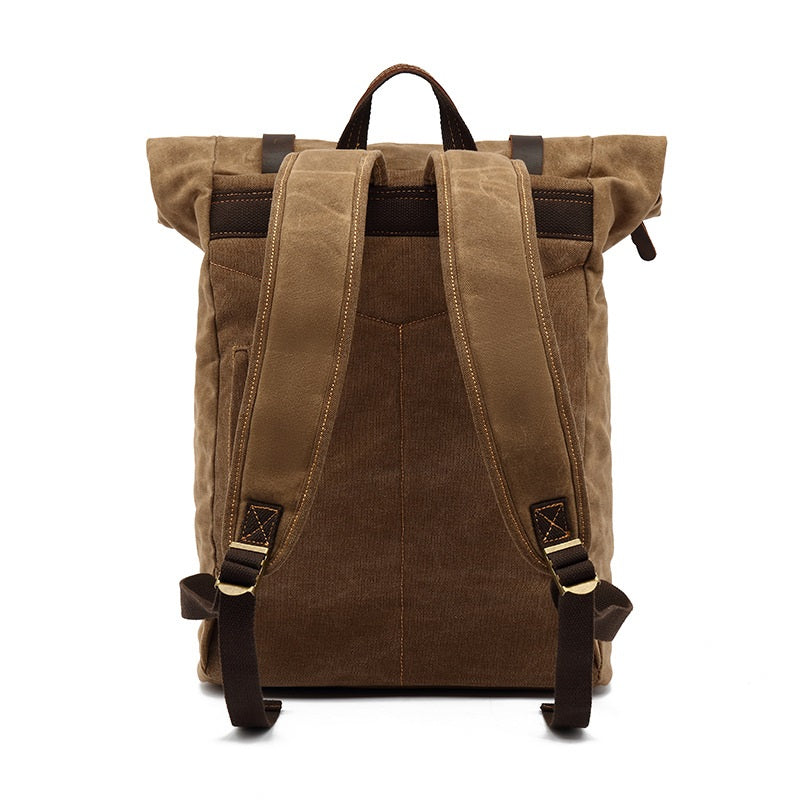 Waxed Canvas Roll Top Rucksack