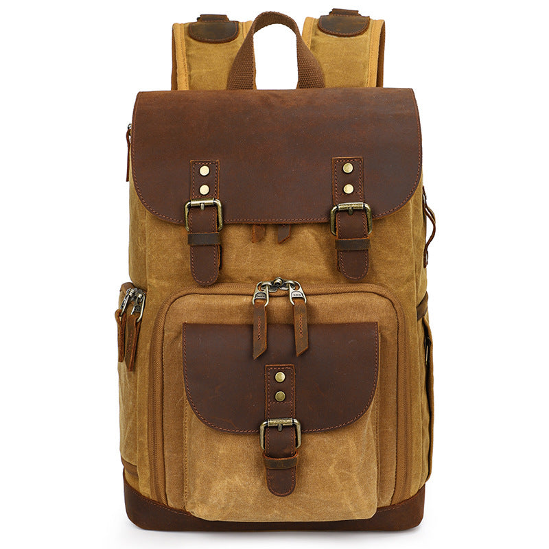 Waxed Camera Backpack