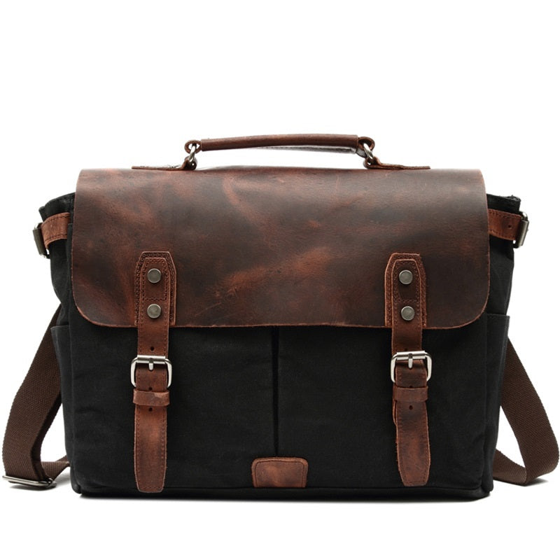 Waxed Canvas Laptop Messenger Bag