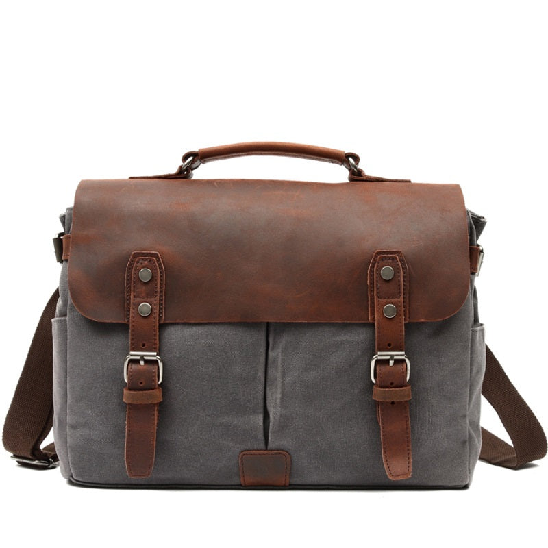 Waxed Canvas Laptop Messenger Bag