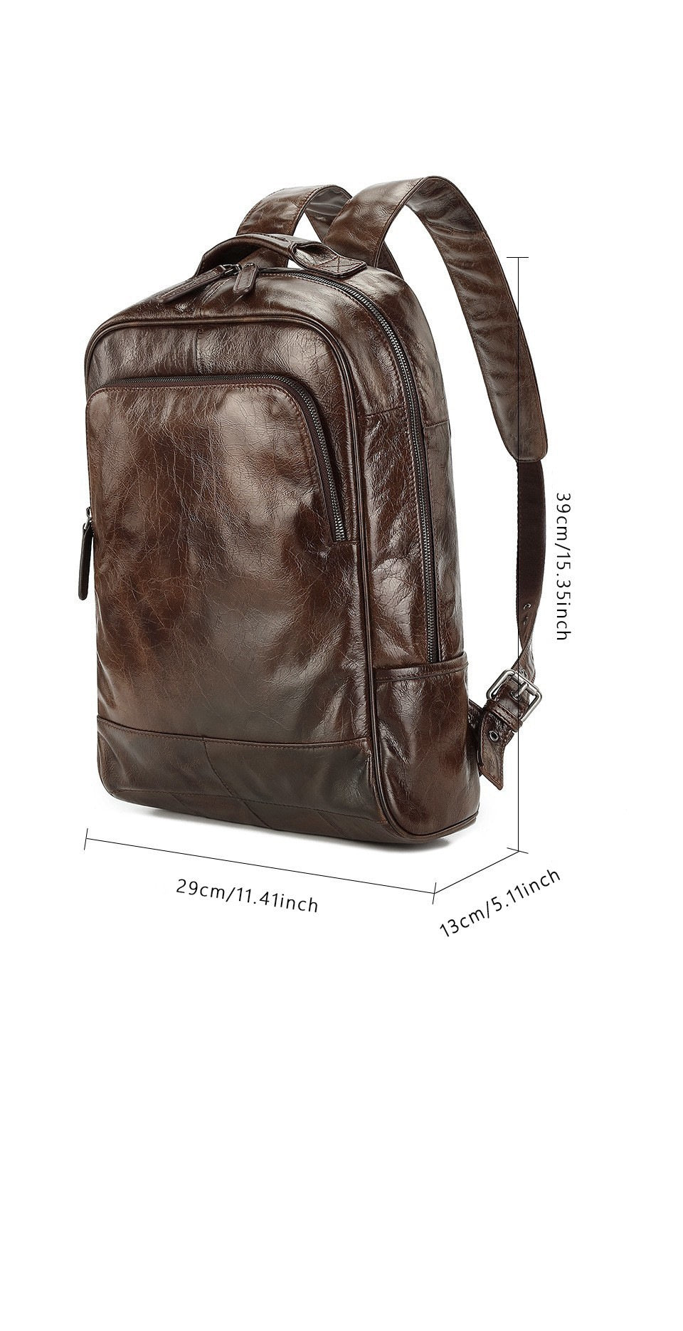 Oil Waxed Leather Backpack