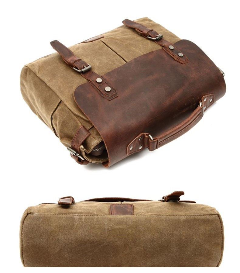 Waxed Canvas Laptop Messenger Bag