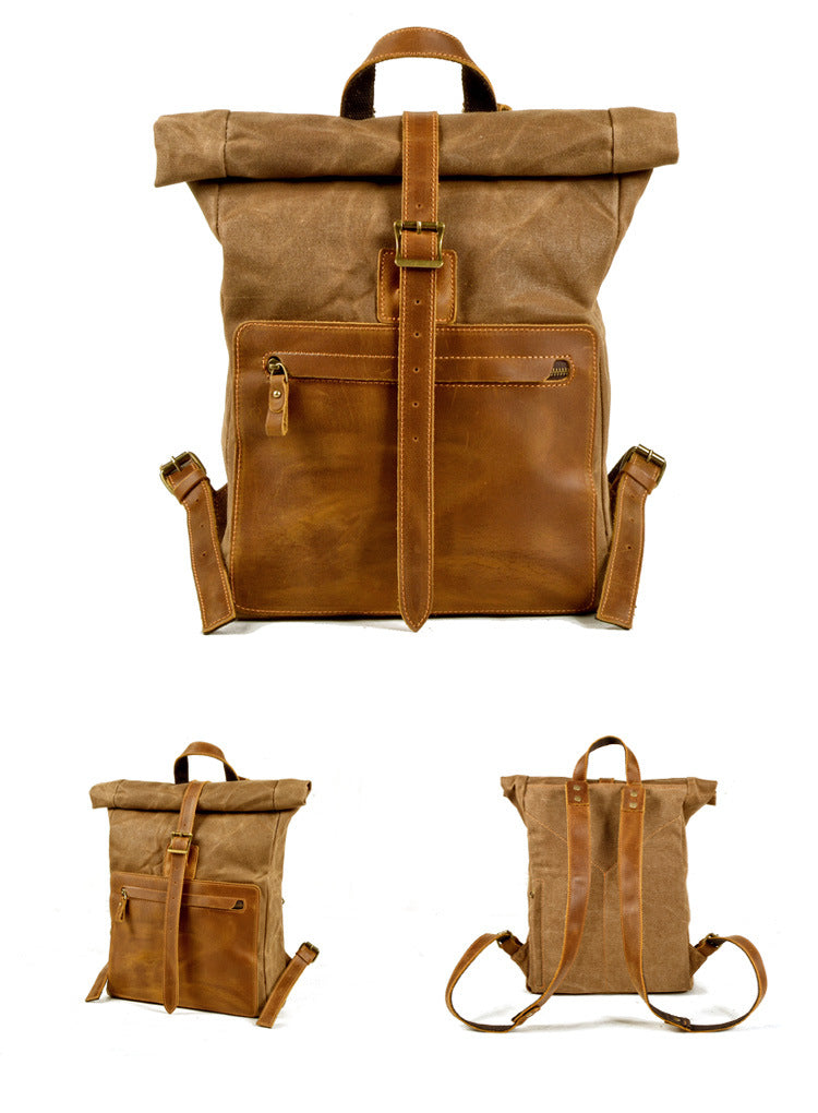 Canvas Leather Backpack